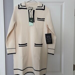 Tuckernuck Cream and Black Striped Dress